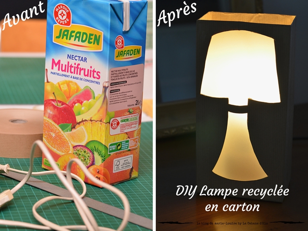 DIY Lampe recylée en carton le blog de marie-louise